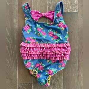 Matilda Jane Floral Ruffle Swimsuit (Size 4) 🌸🎀